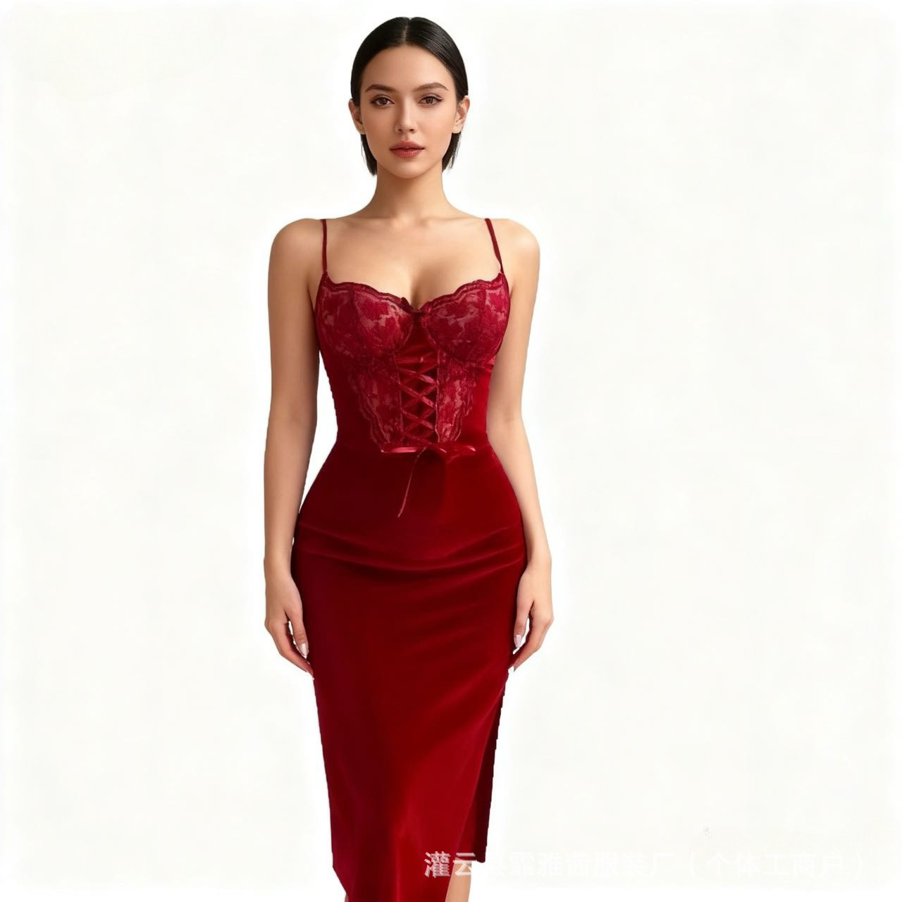 Sexy Mesh Sheer Bodycon Dress - Сексуальное платье миди на бретельках из