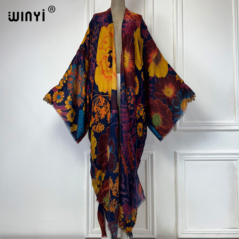 Boho Summer Beach Maxi Dress - WINYI Africa Fashion Летнее кимоно-макси платье,
