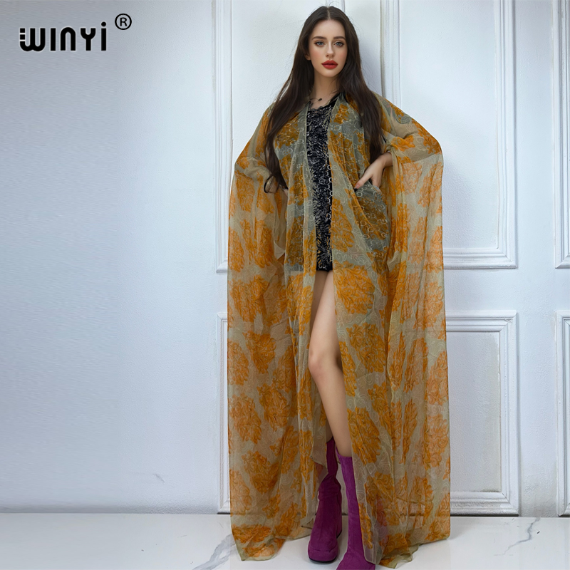 Boho Summer Beach Maxi Dress - WINYI макси-кимоно, летний перспективный сексуальный кардиган,