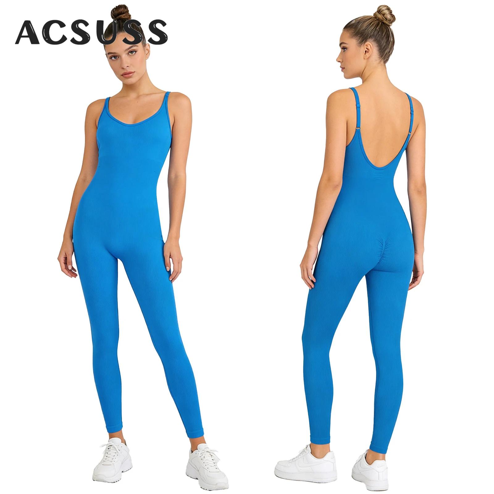 Seamless Ribbed Workout Tank Top - Женский комбинезон для йоги и тренировок: