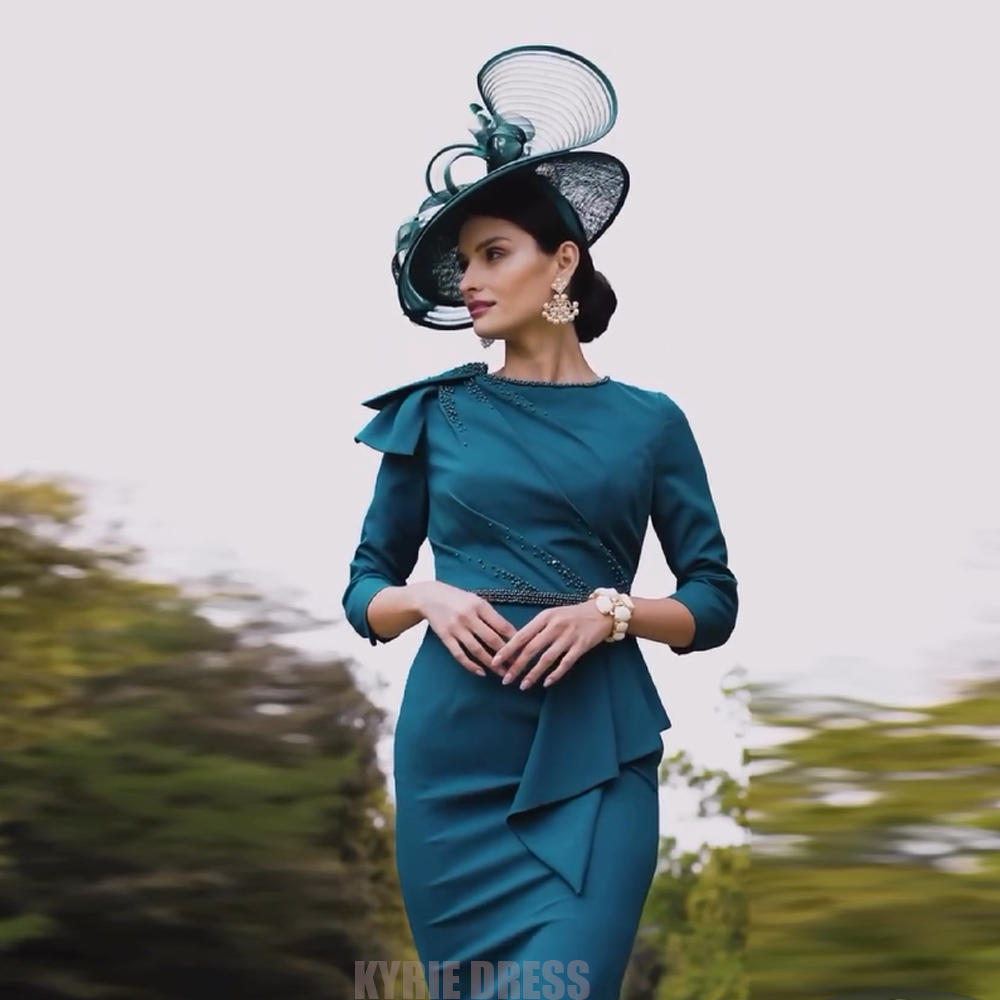 Elegant Satin Evening Gown Split - Элегантное платье для матери невесты, индивидуальный