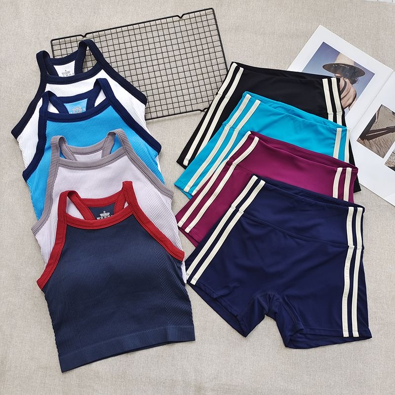 Seamless Ribbed Workout Tank Top - Женские комплекты для тренировок из 2