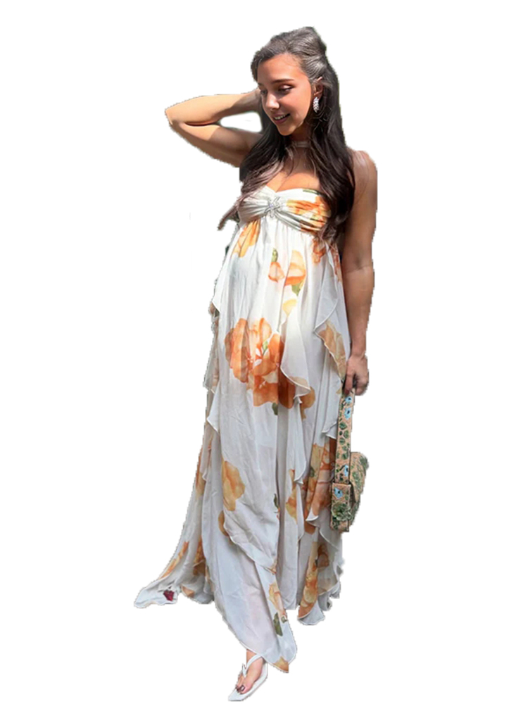 Boho Summer Beach Maxi Dress - Платье для фотосессии для беременных с