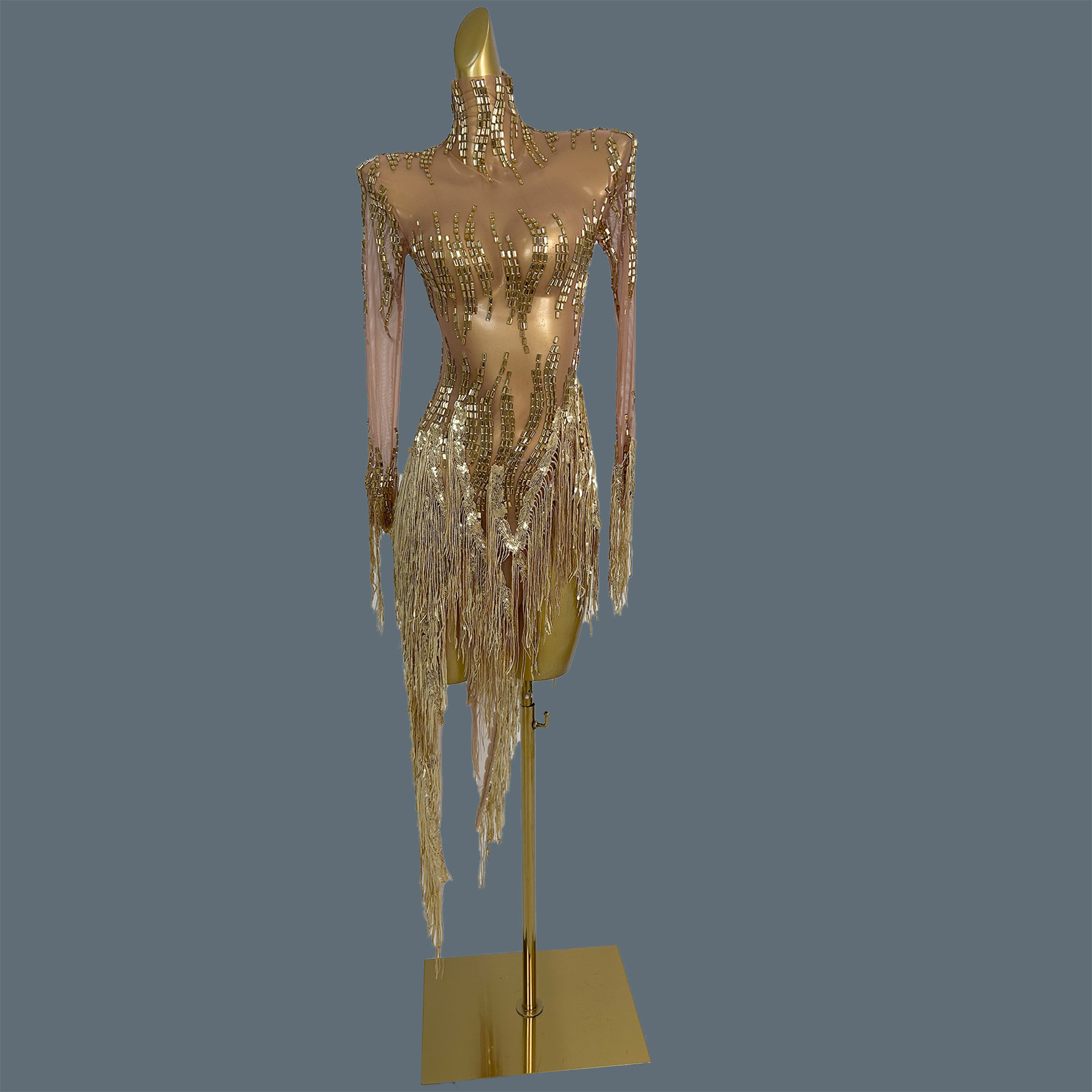 Sparkly Rhinestone Club Party Dress - Вечернее шоу на сцене, блестящие стразы,