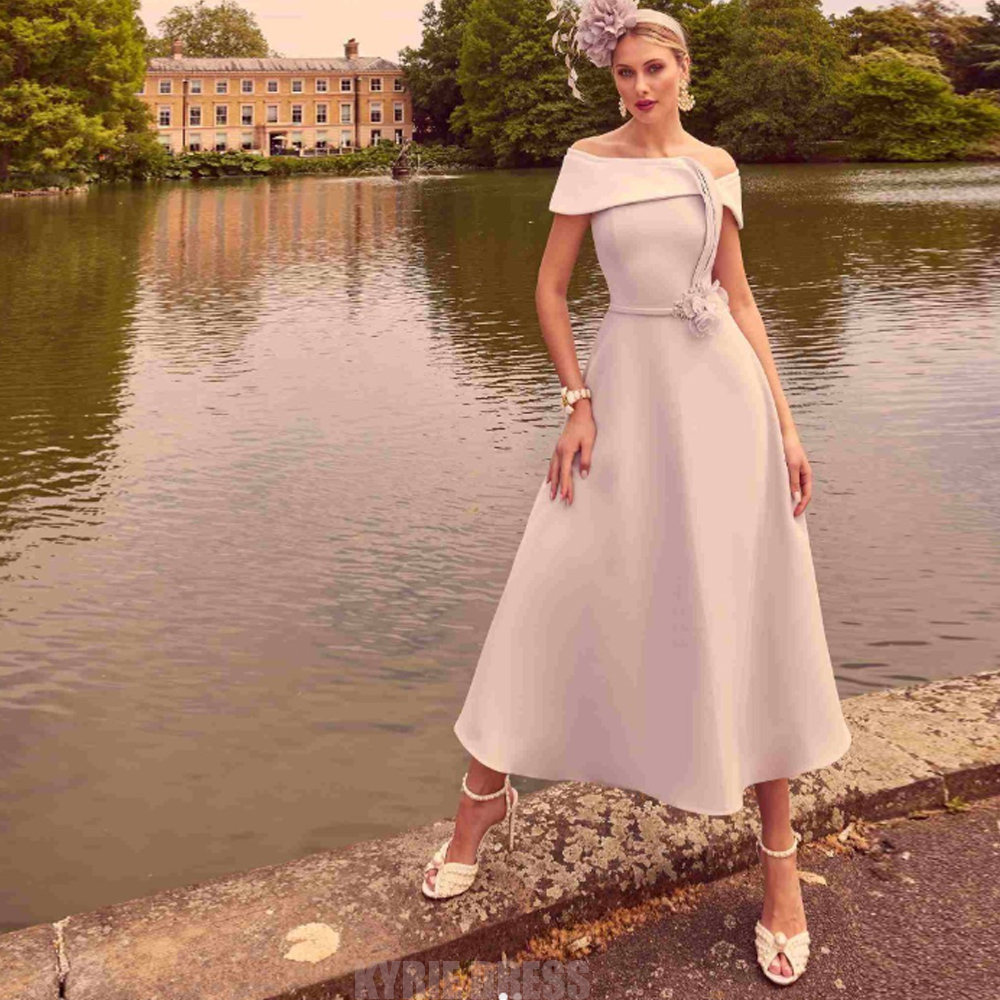 Elegant Satin Evening Gown Split - Элегантное платье для матери невесты, индивидуальный