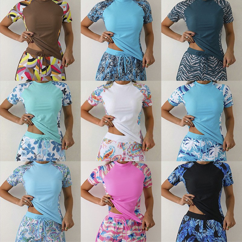 Tops - Женский танкини с шортами: укороченный топ