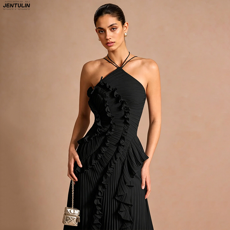 Элегантное фиолетовое вечернее – обзор и цена Y2K Backless Halter Mini Dress
