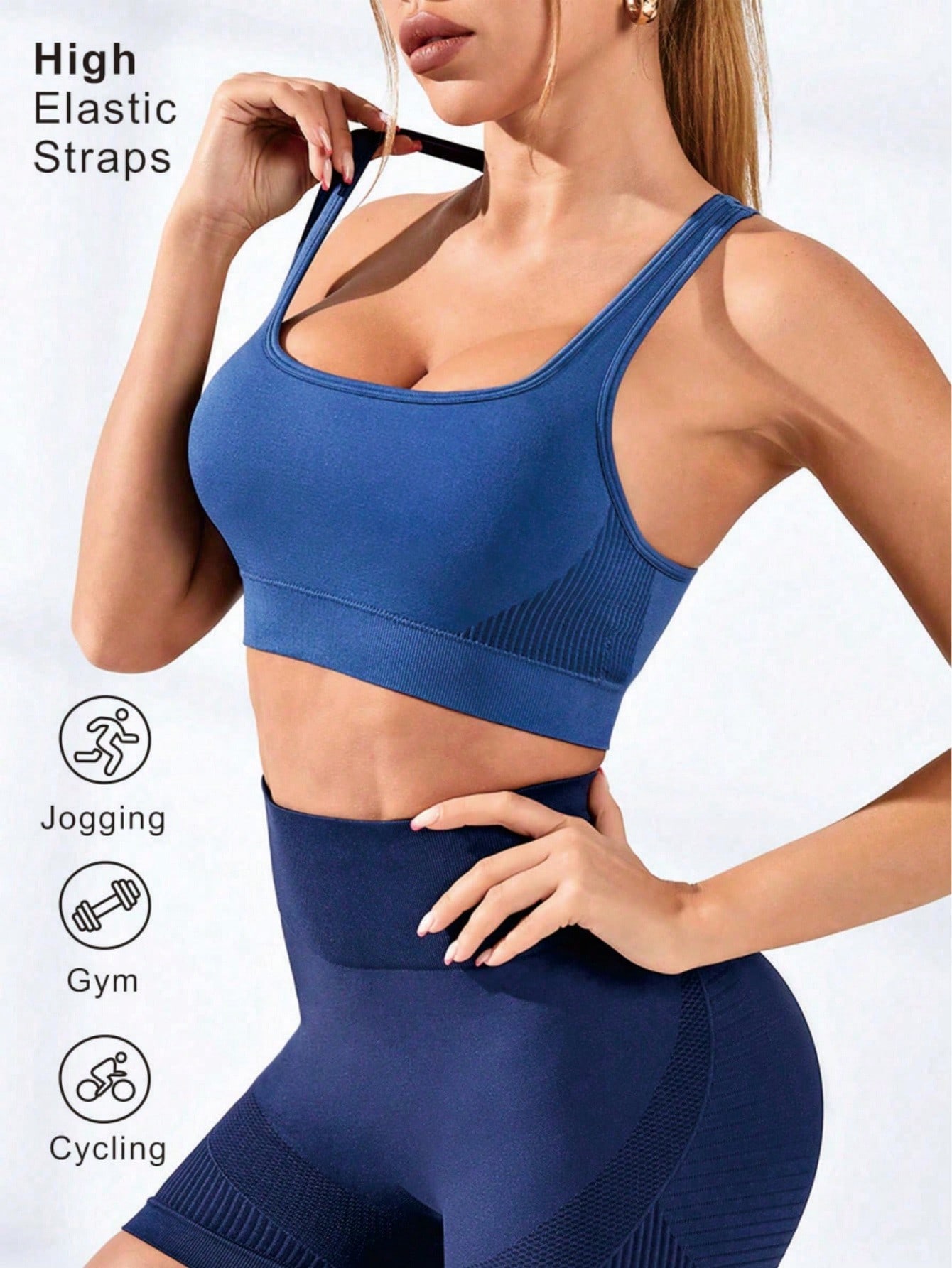 Женский спортивный бюстгальтер – обзор и цена Seamless Ribbed Workout Tank Top