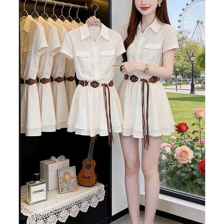 Платье-рубашка в корейском сти – обзор и цена Korean Style A Line Shirt Dress