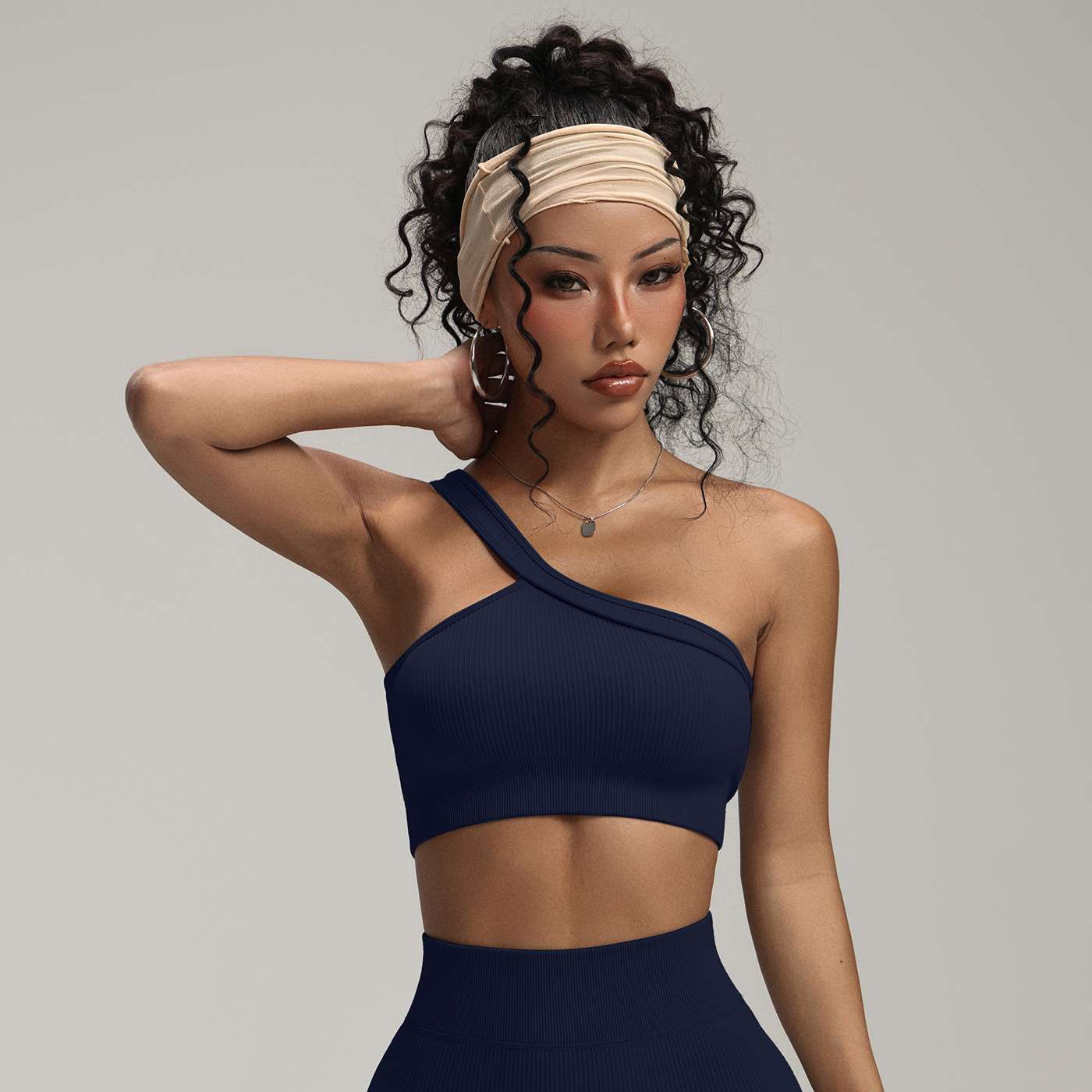 Женский спортивный топ с одним – обзор и цена Seamless Ribbed Workout Tank Top