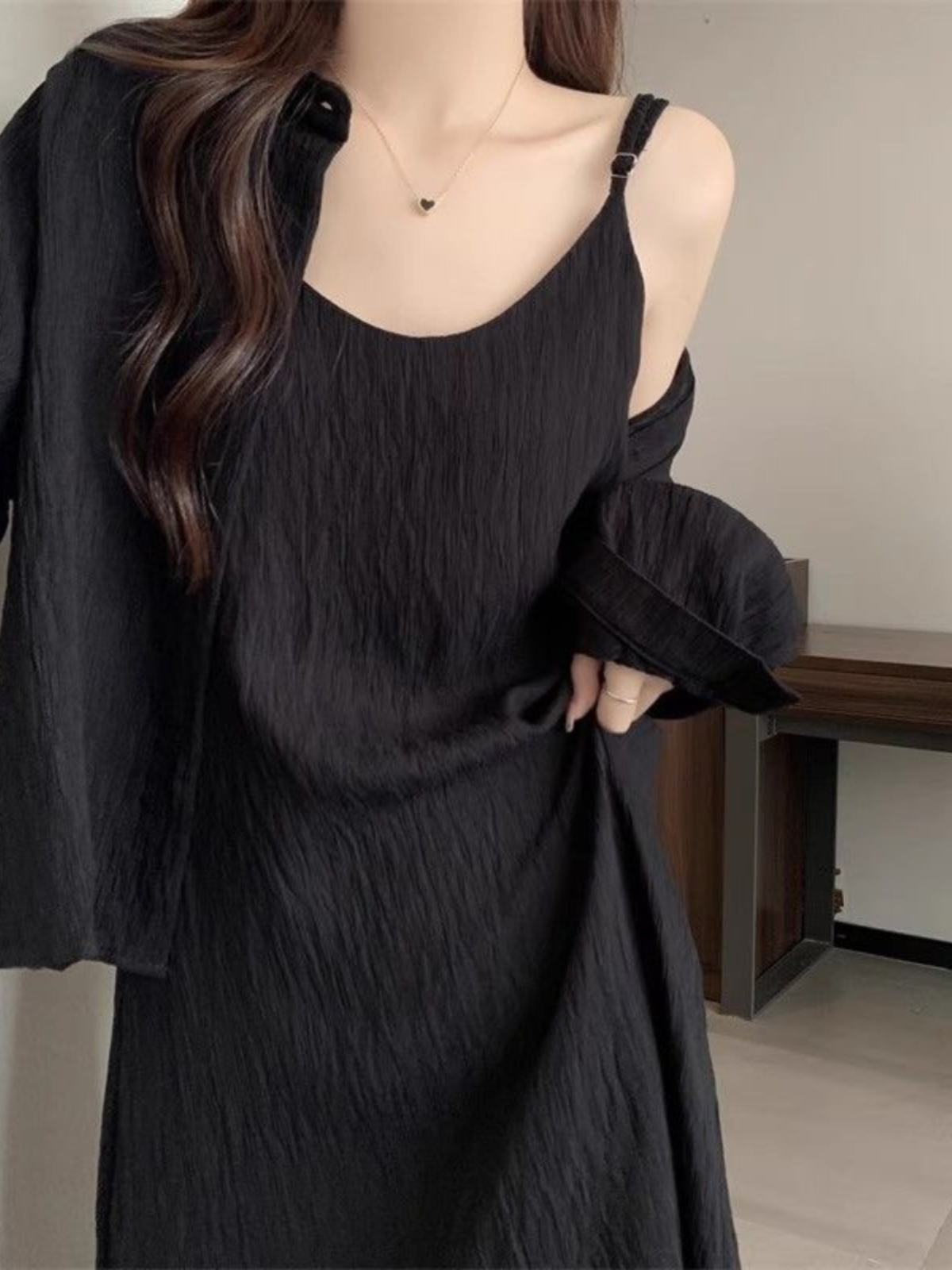 Летнее свободное женское плать – обзор и цена Korean Style A Line Shirt Dress