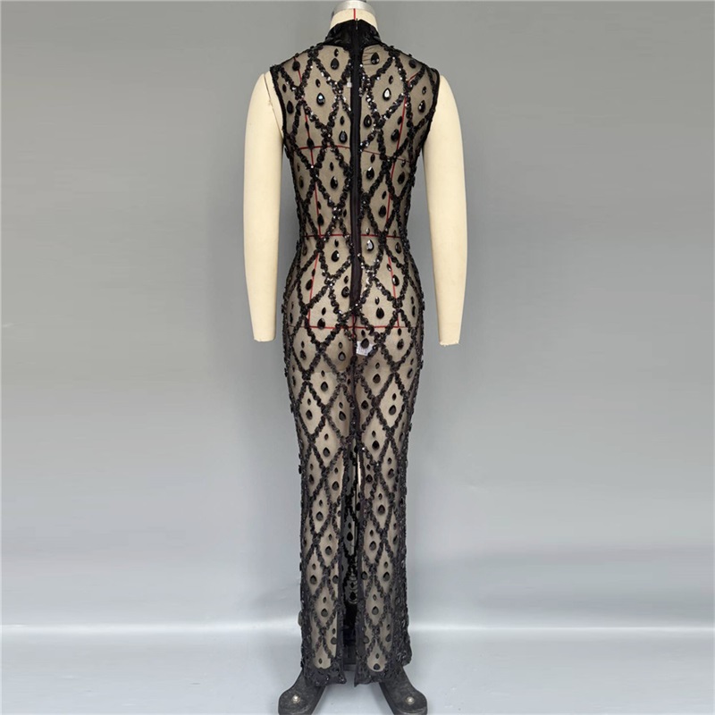 Черное блестящее сексуальное п – обзор и цена Sexy Mesh Sheer Bodycon Dress
