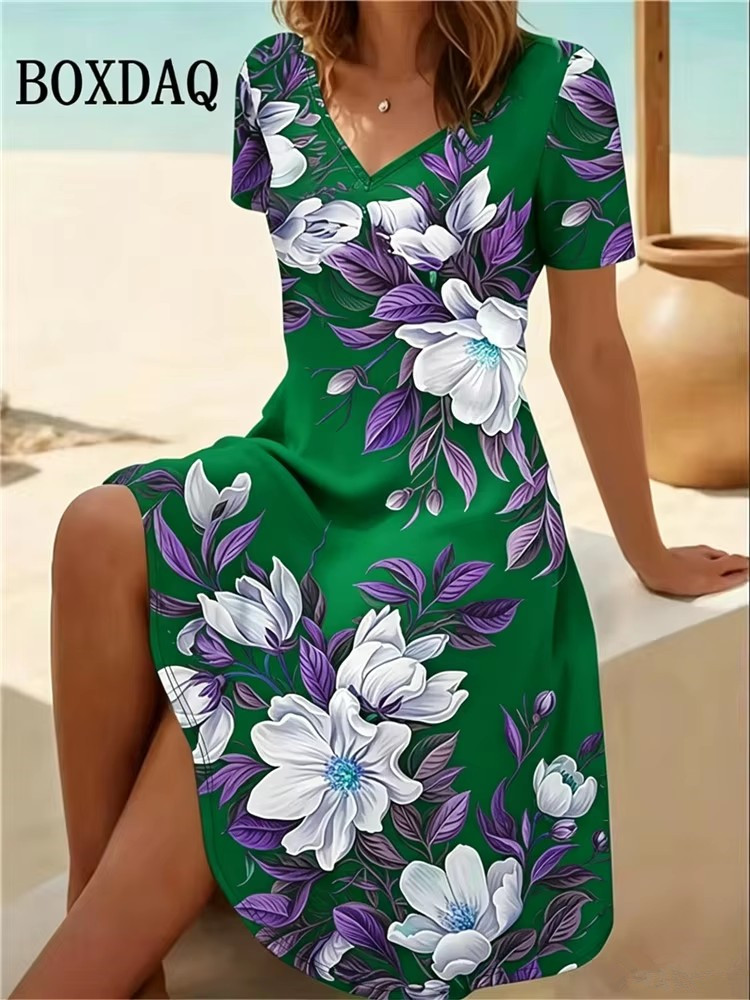 Женское платье больших размеро – обзор и цена Boho Summer Beach Maxi Dress
