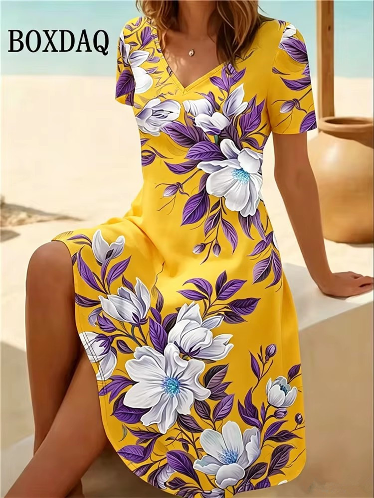 Женское платье больших размеро – обзор и цена Boho Summer Beach Maxi Dress