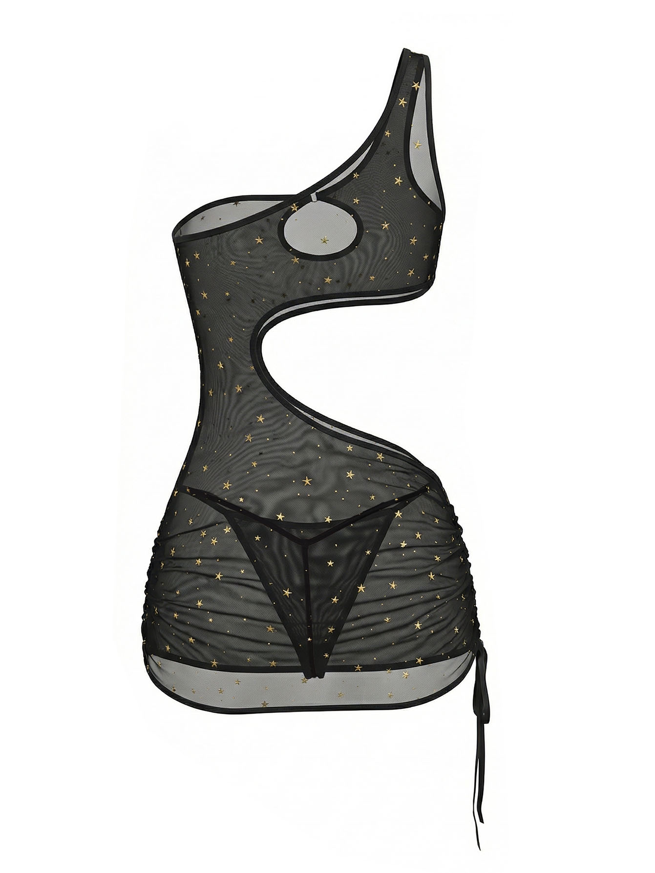Черное мини-платье-боди из про – обзор и цена Sexy Mesh Sheer Bodycon Dress
