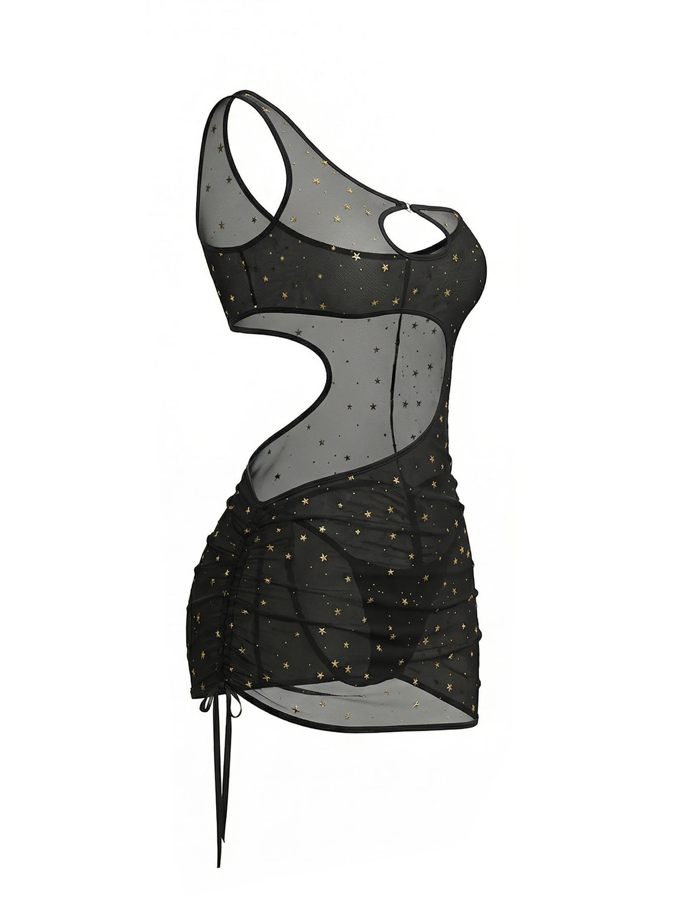 Черное мини-платье-боди из про – обзор и цена Sexy Mesh Sheer Bodycon Dress