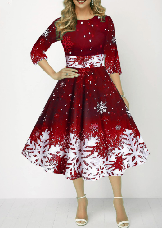 Зимние рождественские платья,  – обзор и цена French Vintage Floral Midi Dress