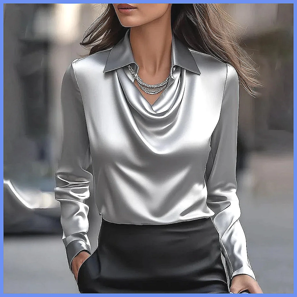 Винтажная атласная блузка для  – обзор и цена Blouses