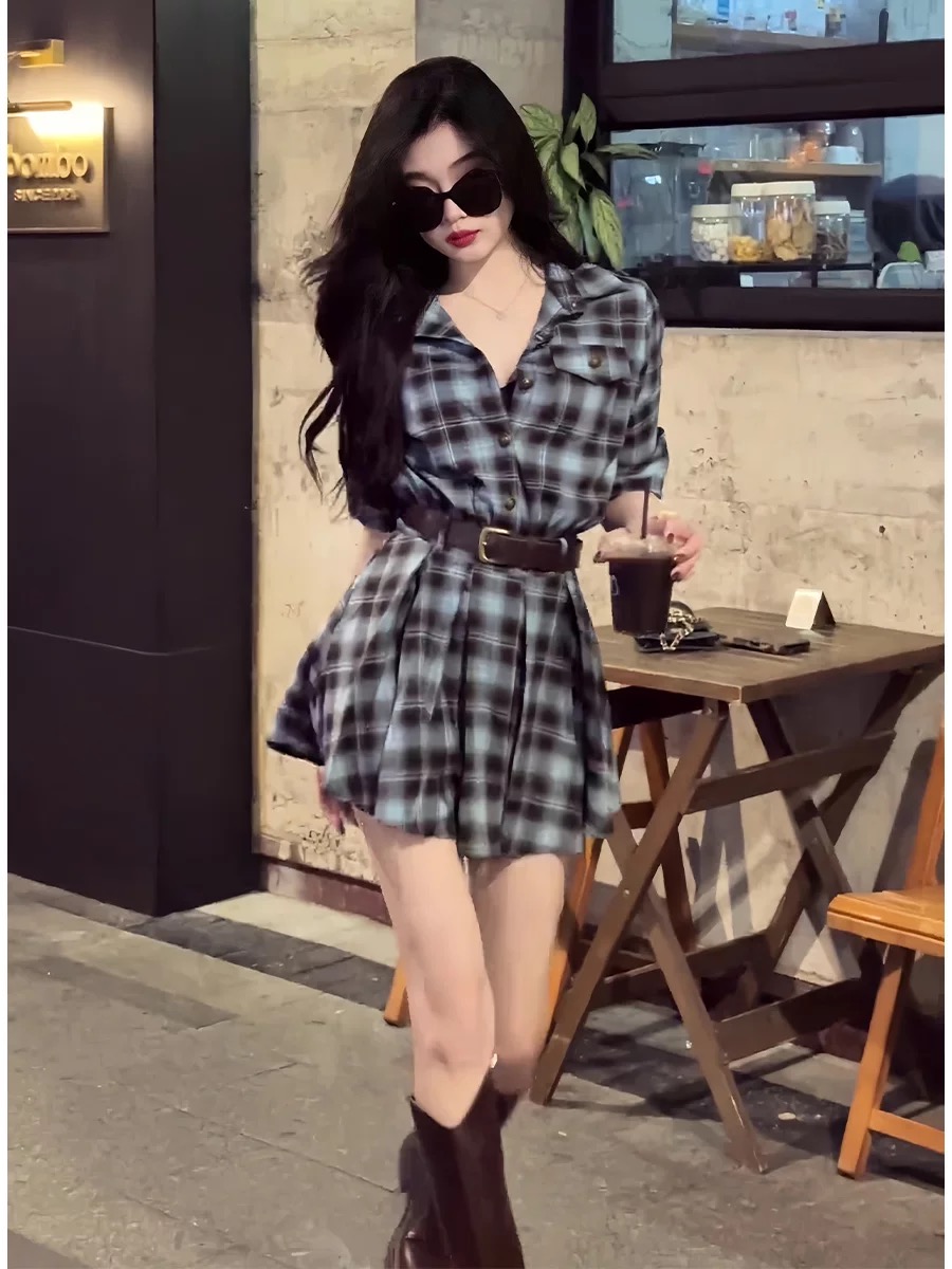 Платье-рубашка в корейском сти – обзор и цена Korean Style A Line Shirt Dress
