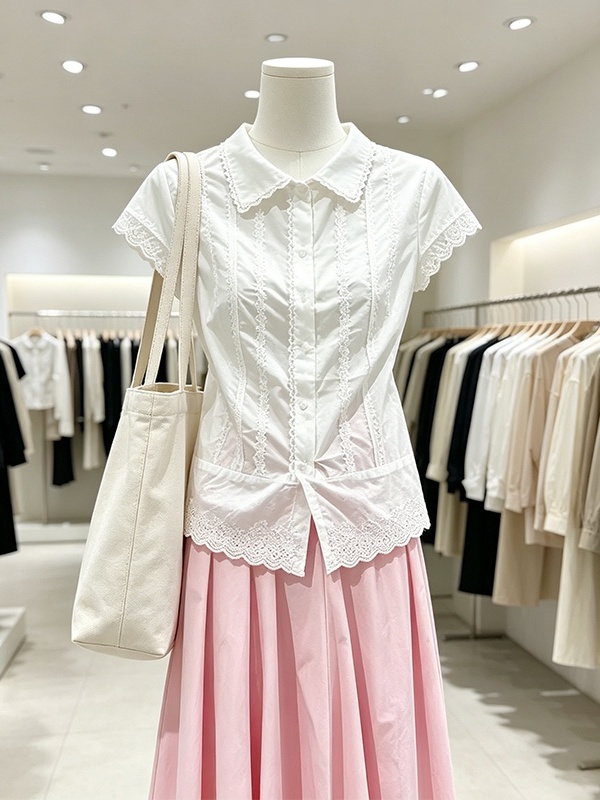 Элегантный летний комплект для – обзор и цена Korean Style A Line Shirt Dress