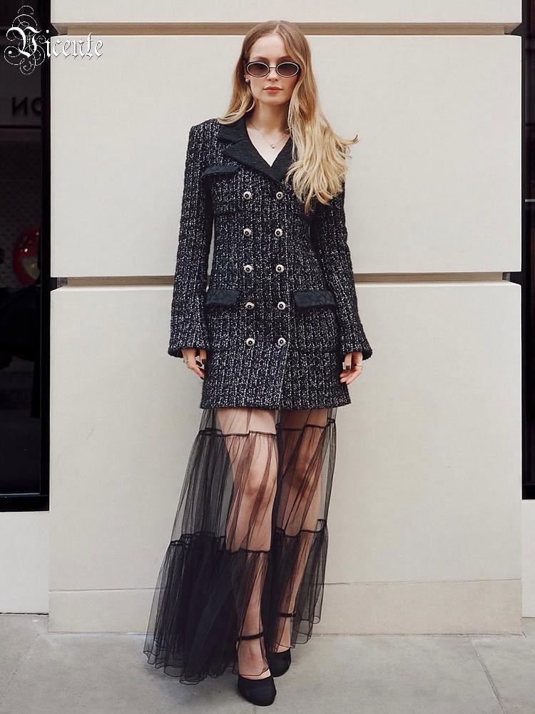 Женский твидовый комплект с пл – обзор и цена Tweed Two Piece Blazer Dress