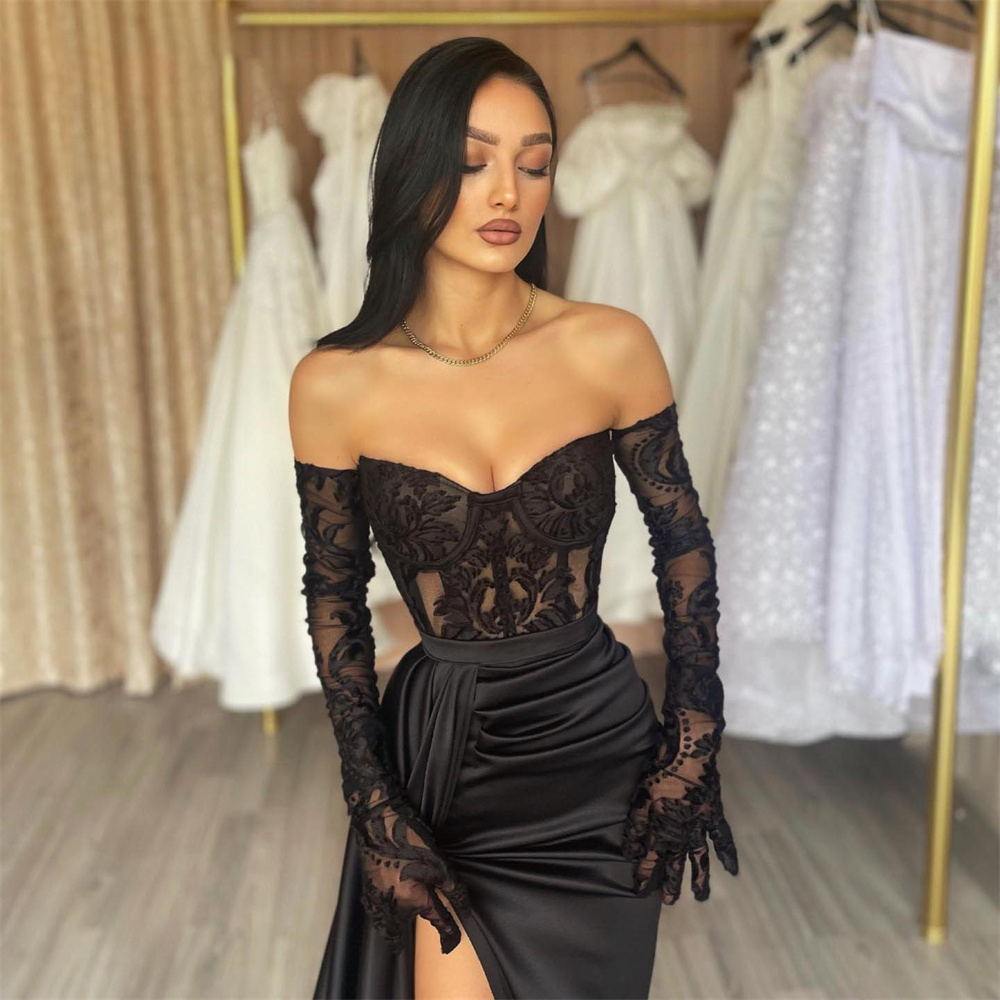 Lily Mermiad Сексуальное вечер – обзор и цена Elegant Satin Evening Gown Split