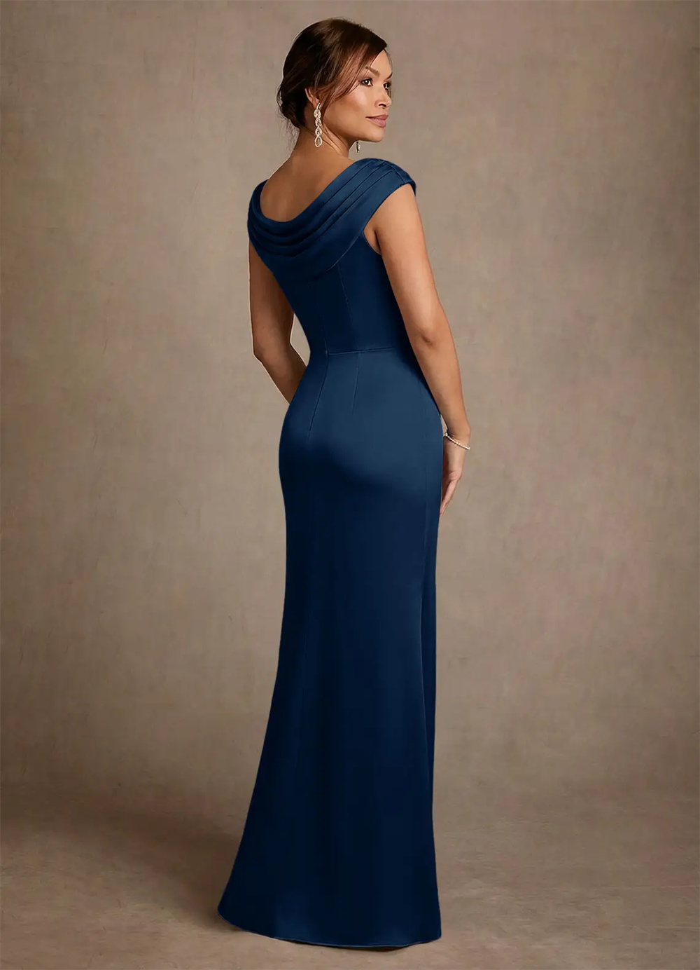 Элегантное вечернее платье для – обзор и цена Elegant Satin Evening Gown Split