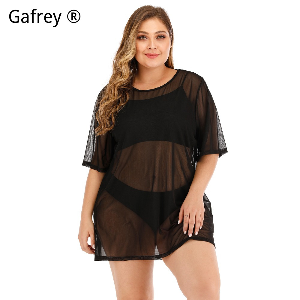 Новое пляжное платье больших р – обзор и цена Sexy Mesh Sheer Bodycon Dress