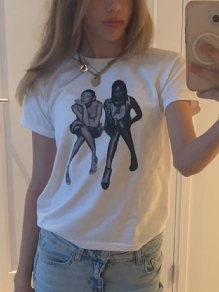 Футболка детская летняя с граф – обзор и цена Y2K Graphic Baby Tee Crop