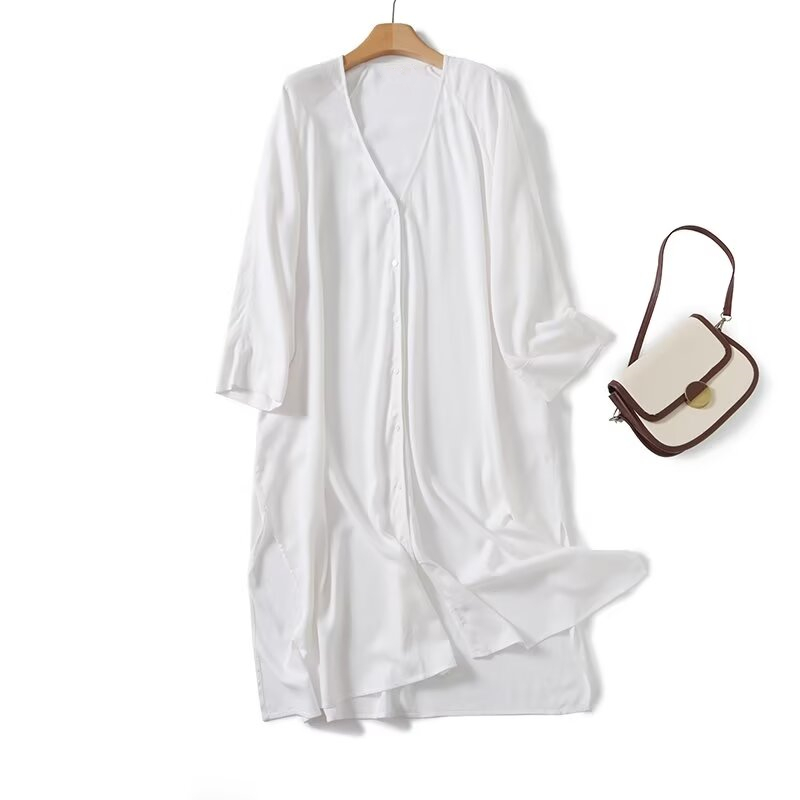 Длинная рубашка в марокканском – обзор и цена Casual Loose Linen Shirt Dress