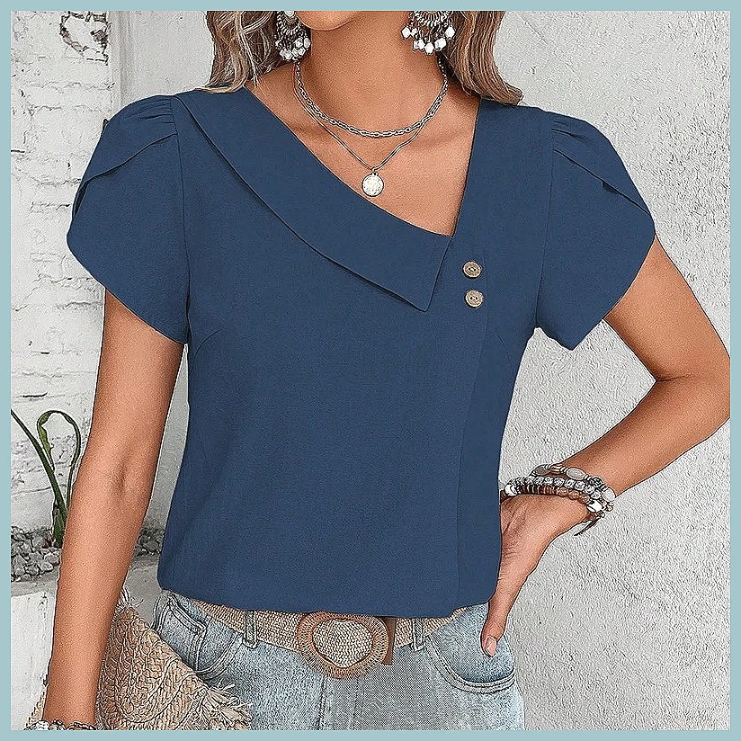 Летняя винтажная однотонная бл – обзор и цена Blouses