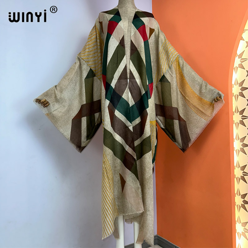 Кимоно WINYI женское с принтом – обзор и цена Boho Summer Beach Maxi Dress